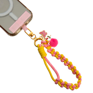 Colgante Para Celular Rosa-Amarillo