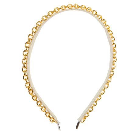 Diadema Con Cadena Oro
