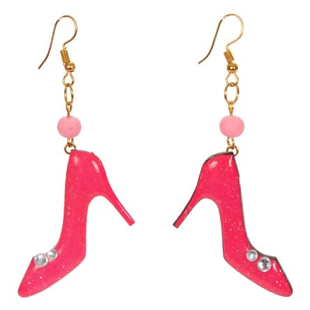 Aretes Con Zapatilla Rosa