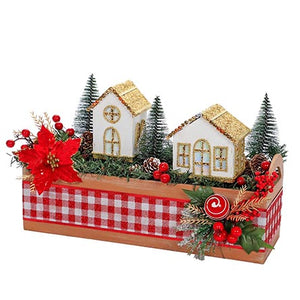 Arreglo Navideño Con Casitas