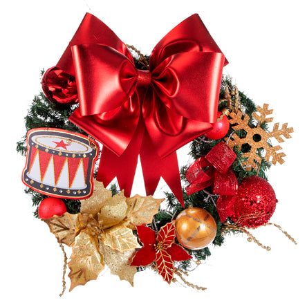 Corona De Pared Oro/Rojo