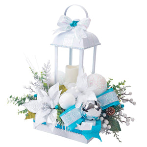 Centro De Mesa Con Quinque Azul-Blanco