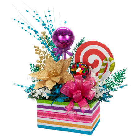 Arreglo Navideño Con Paleta Caramelo