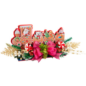 Centro De Mesa Con Tren Navideño