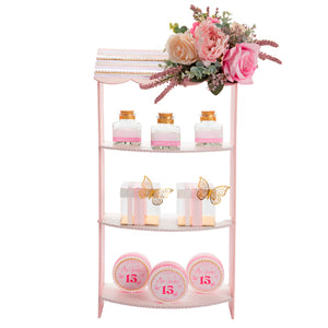 Despachador Recuerdos Xv Años Rosa-Blanco