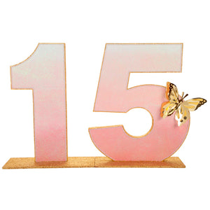 Números Xv Años Rosa