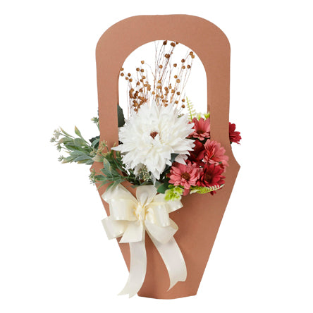 Portaflores Con Flor Vino