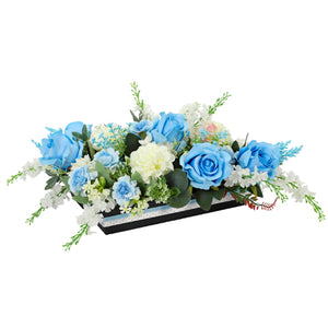 Arreglo Floral Azul-Blanco