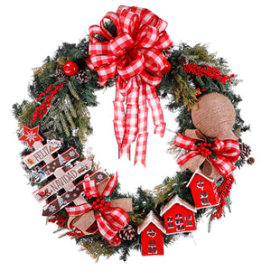 Corona Navideña Rustica Villas