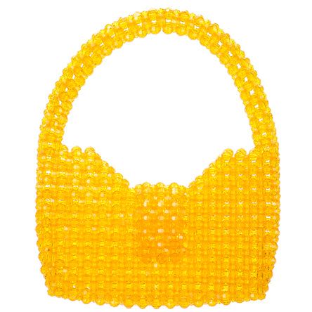 Bolsa De Cuenta Facetada Amarilla