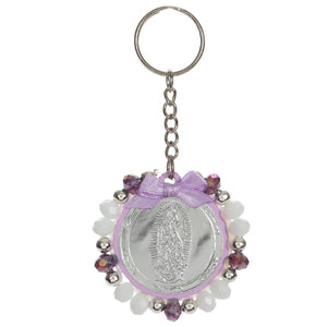 Llavero Virgen Lila