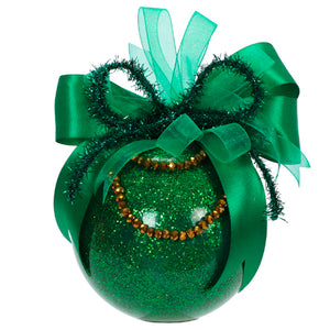 Esfera Navideña Verde Diamantada