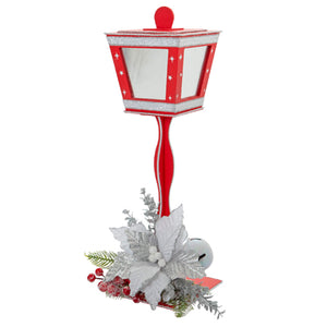Faro Navideño Rojo-Plata