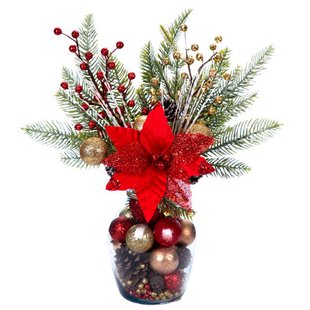 Arreglo Navideño Rojo-Oro Esferas