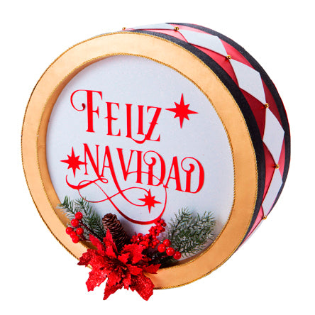 Adorno Tambor Feliz Navidad