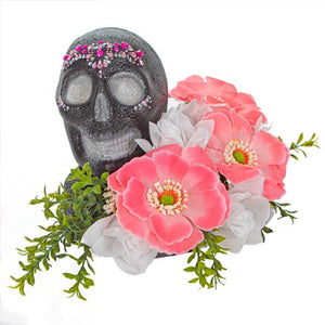 Adorno Calavera Con Flores