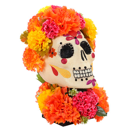 Cráneo Con Flores De Cempasúchil
