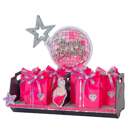 Huacal Con Dulceros Fiesta Diamantes