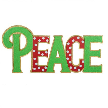 Letrero Peace Rojo-Verde