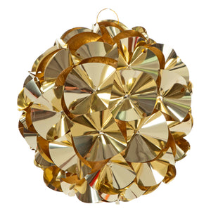 Esfera Navideña Geométrica Oro