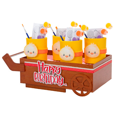 Carrito Con Lapiceros Pollitos