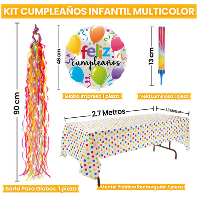 Fantasías Miguel Art.10015 Kit Cumpleaños Multi Color  1pz