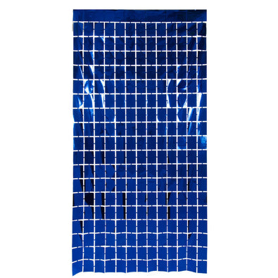 Fantasías Miguel Art.10427 Cortina Foil Cuadros 2x1m 1pz