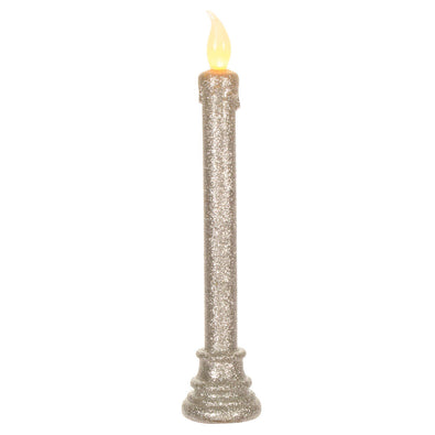 Fantasías Miguel Art.10458 Velas Diamantadas Con Luz    (Cada pieza Incluye 3 Baterias reemplazables) 25cm 2pz