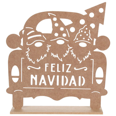 Fantasías Miguel Art.10843 Camioneta Navidad Con Base 45x42x9cm 1pz