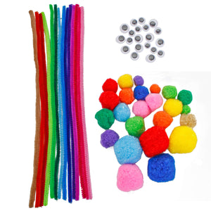 Art.10880 Pom Poms Con Chenille/Ojitos Movibles