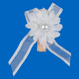 Art.11387 Clip De Madera Con Flor