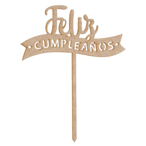 Art.11472 Pick Banderin Cumple 22x16cm