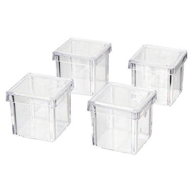 Cajas de regalo de plástico transparente con tapa, base y cinta.