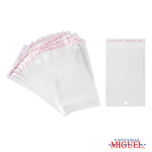 Art.1451 Bolsa Celofán con Adhesivo 15x12+5cm 100pz