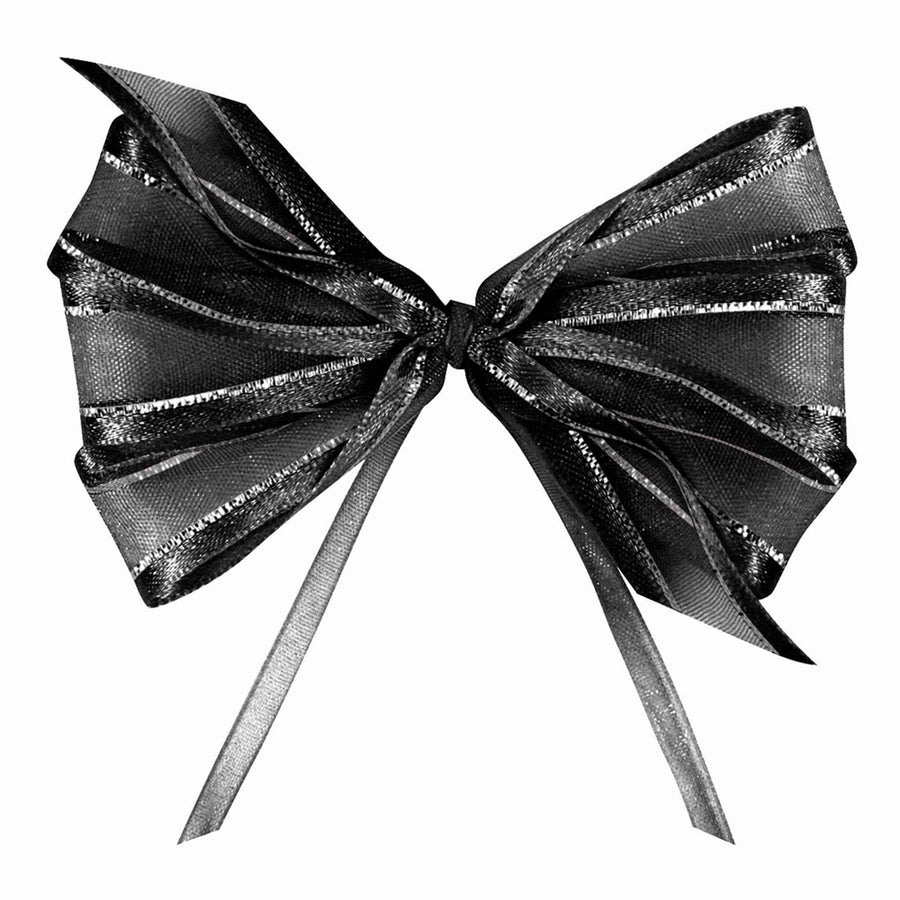 Art.1555 Moños De Organza Con Cordón Metálico