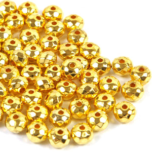 Art.1603 Cuenta Rondel Facetado Oro/Plata
