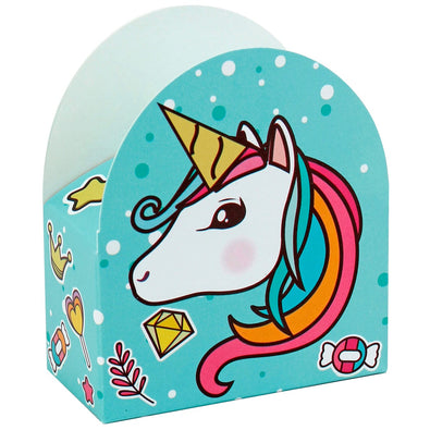 Fantasías Miguel Art.2184 Caja Cuadrada Unicornio 5cm 6pz