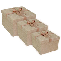 Art.2188 Juego 3 Cajas Cuadradas Yute