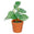 Fantasías Miguel Art.288 Mini Planta Con Maceta 12cm 1pz Verde
