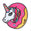 Fantasías Miguel Art.3456 Aplicación Bordada Para Planchar Unicornio 8.5x8cm 1pz Multi-Color