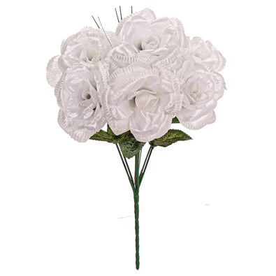 Fantasías Miguel Art.3476 Ramo Rosa Satinado X6 33cm 1pz