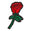 Fantasías Miguel Art.3482 Aplicación Bordada Para Planchar Rosa 10x5cm 2pz Rojo