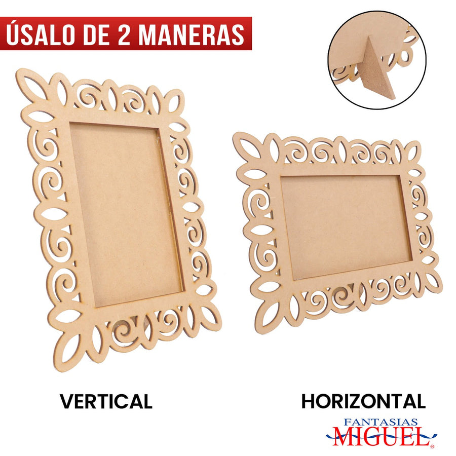 Art.4052 Marco Garigoleado Hojas 17.7x22.7cm 1pz