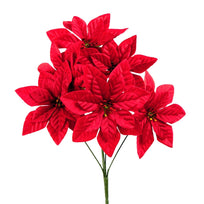 Art.4868 Ramo Nochebuena Grande Satín Matizado X6