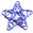 Fantasías Miguel Art.5064 Estrella Con Alambre 50mm 6pz Azul