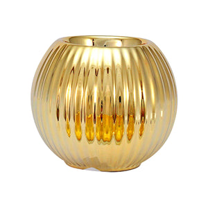 Art.5285 Cerámica Dorada Porta Vela Calabaza