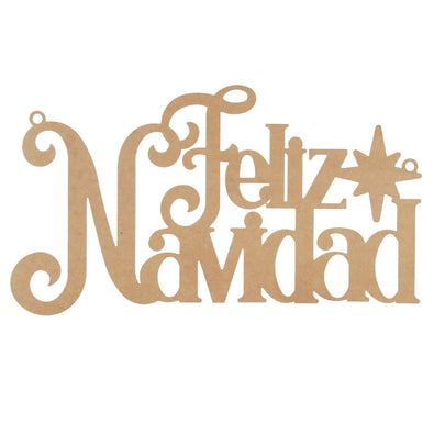 Fantasías Miguel Art.5307 Letrero Feliz Navidad Grande Natural 40x70cm 1pz