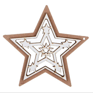 Art.5391 Adorno Estrella Madera / Blanco
