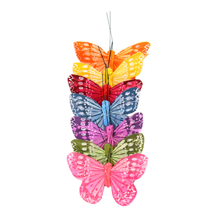 Art.5490 Mariposas Plumas Surtido