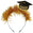 Fantasías Miguel Art.5495 Diadema De Graduación 21x20cm    Aprox 1pz Negro/Oro